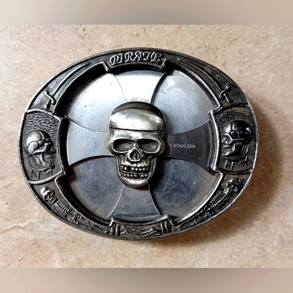 Pirate Skull Stainless Steel Belt Buckle